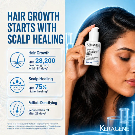 Keragene Hair Growth Booster Serum 30ml | HFX30 Age Smart Hair Growth Serum for Men & Women