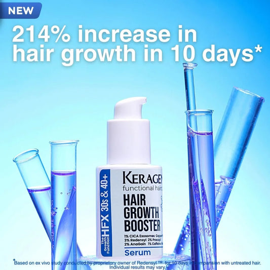 Keragene Hair Growth Booster Serum 30ml | HFX30 Age Smart Hair Growth Serum for Men & Women